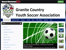 Tablet Screenshot of granitesoccer.com